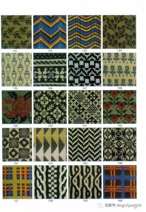 多种颜色的毛衣编织法图片