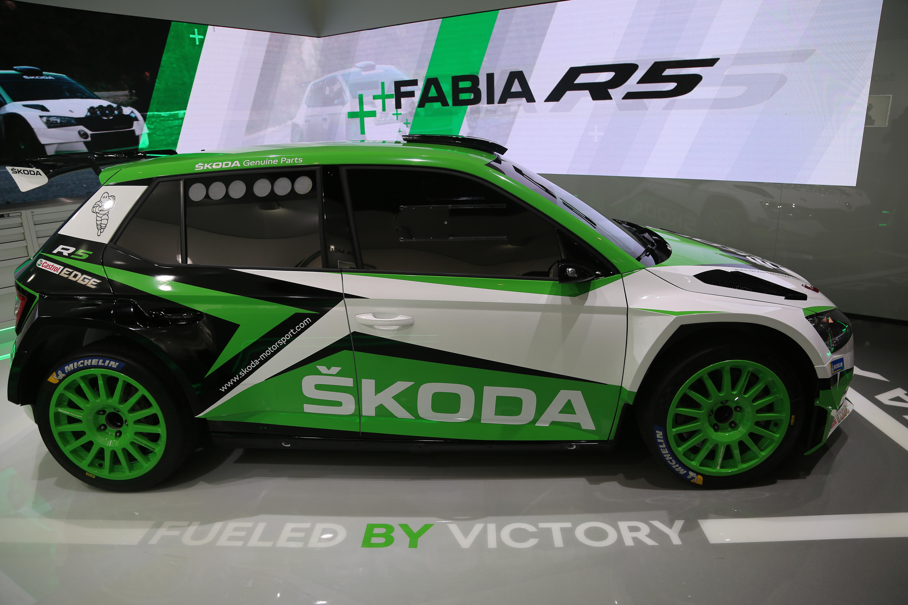 斯柯達fabia r5 拉力賽車,2019日內瓦車展實拍!