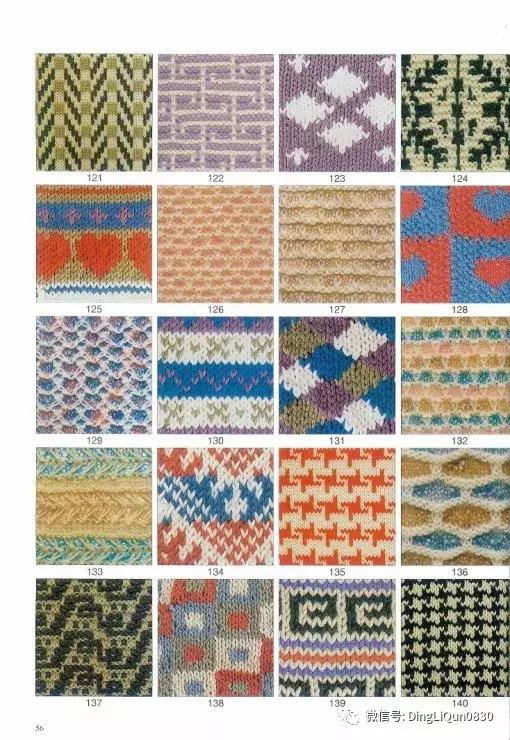 多种颜色的毛衣编织法图片