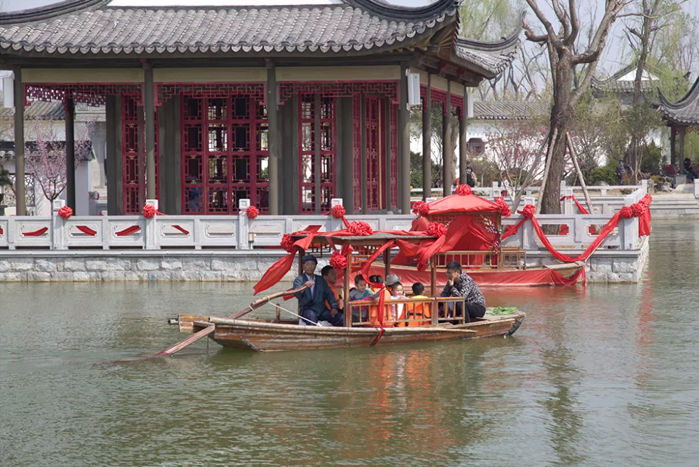 古风渡船图片