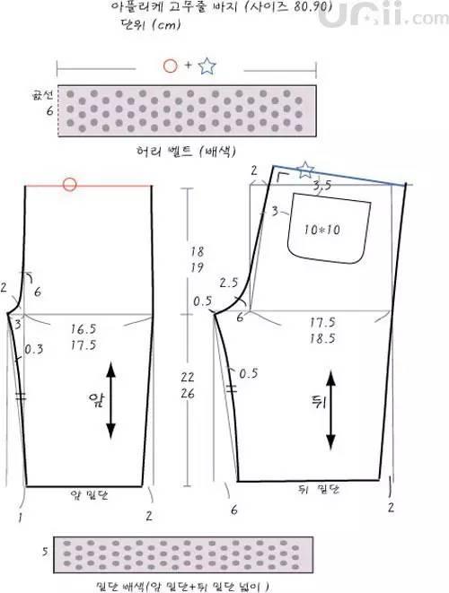 女内短裤裁剪方法图片