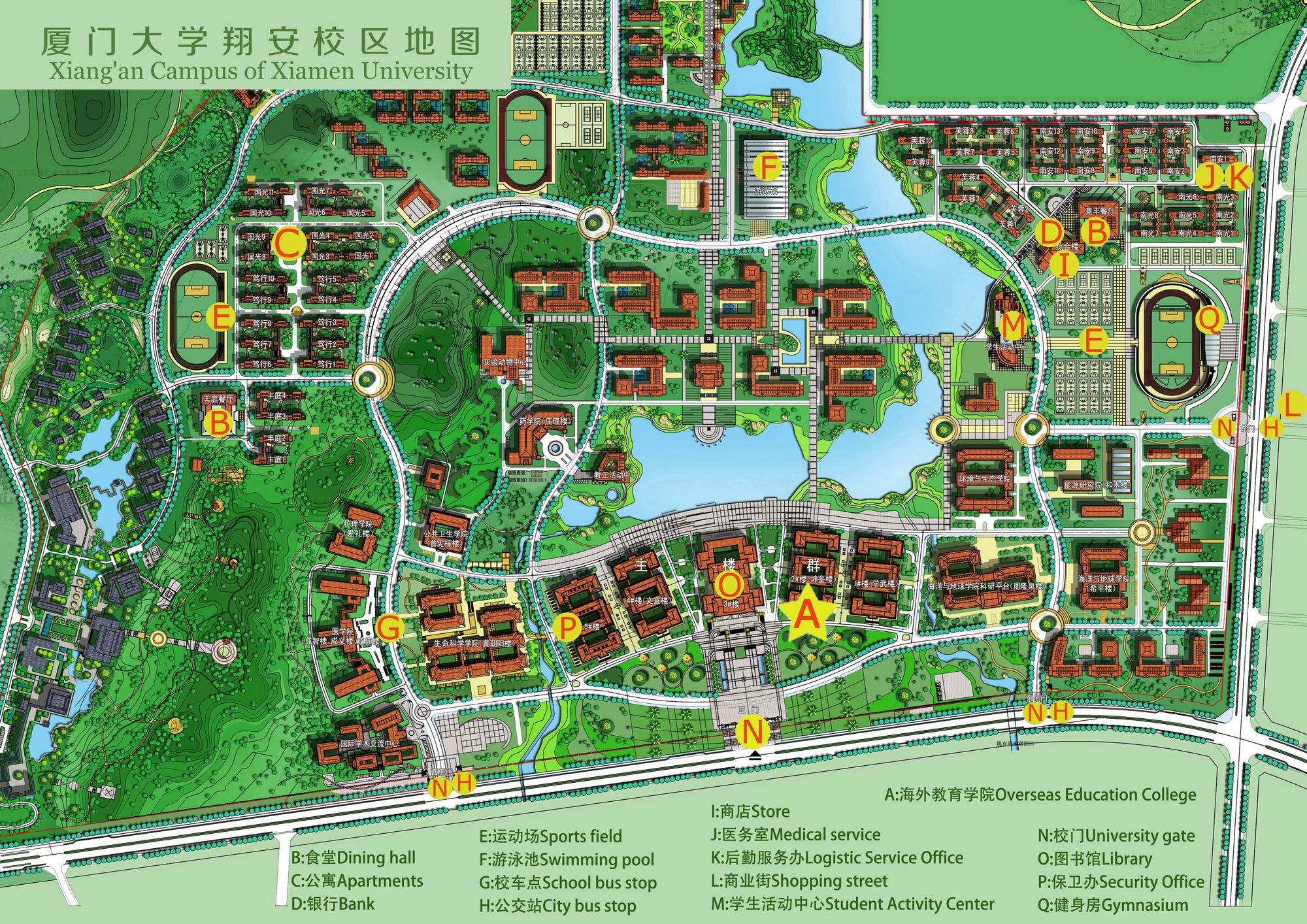 厦门大学漳州校区地图图片