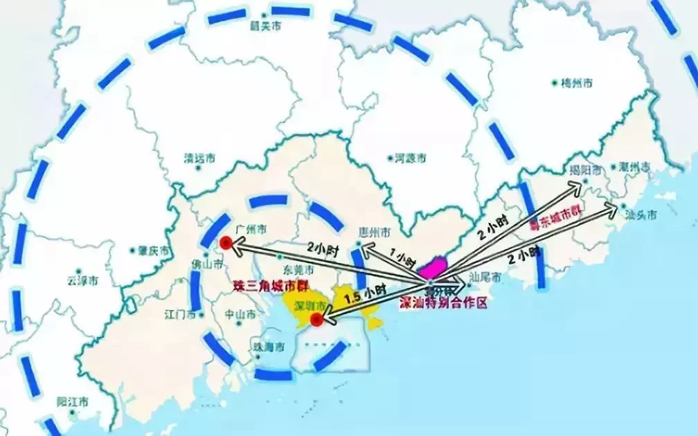 鮜門客運港海上,規劃建設還有深汕第三高速,河惠汕高速潮莞高速,深汕