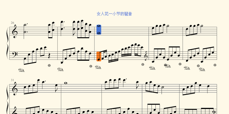 c大调琶音双手指法图片