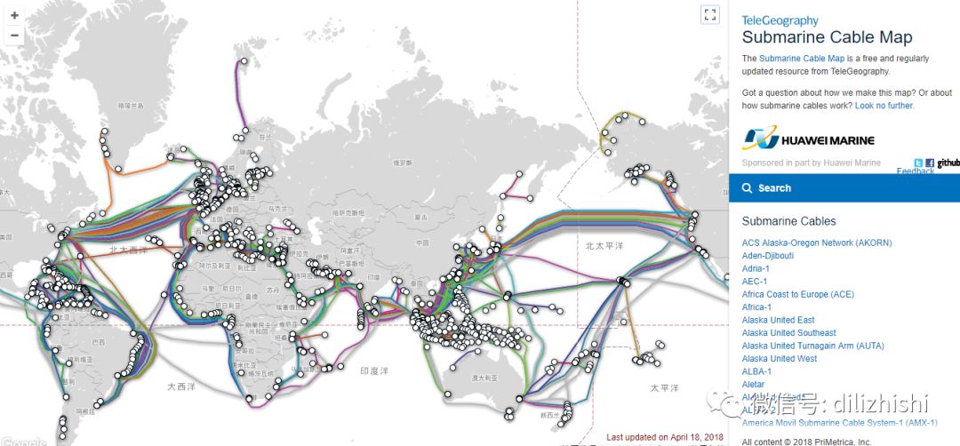 国际海底光缆分布图图片