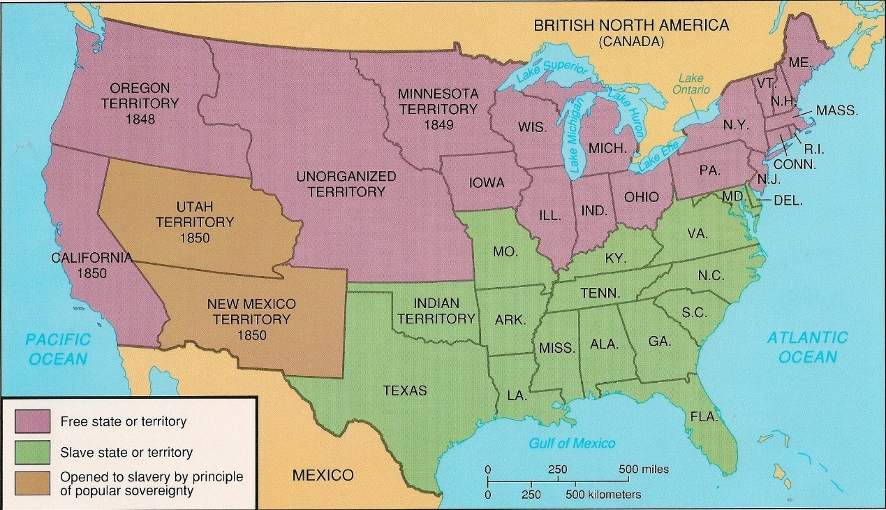 美国南北分界线地图图片
