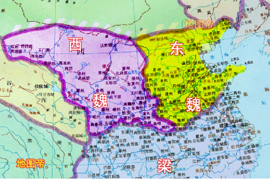 东魏西魏地图图片