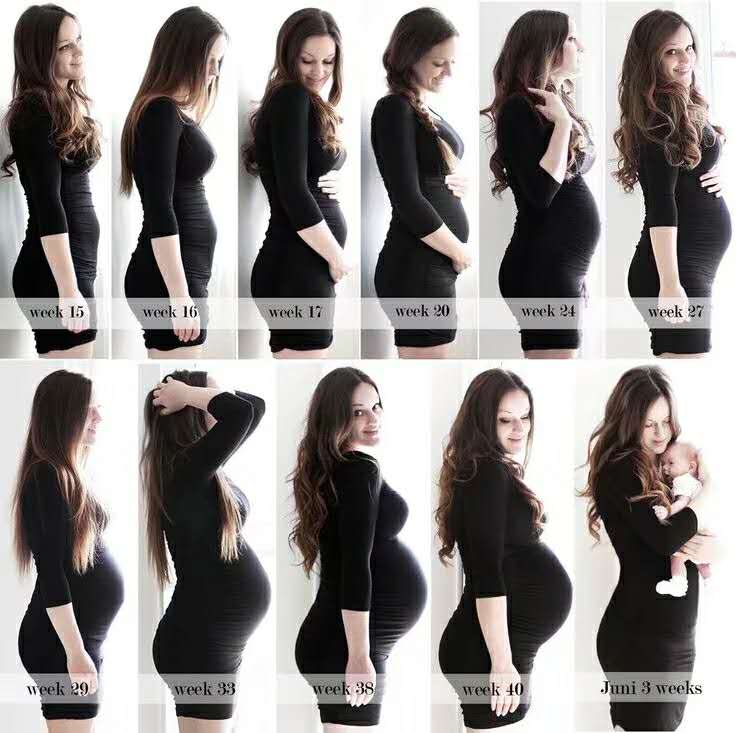 孕期肚子隆起过程图片