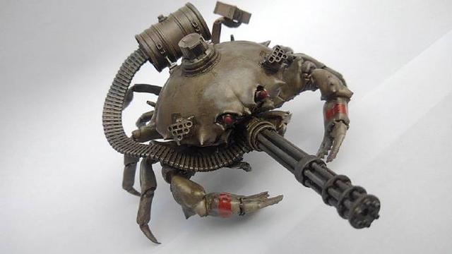 这样造型别致的模型,个人感觉看起来既帅气又很有科技感,又有点动物的