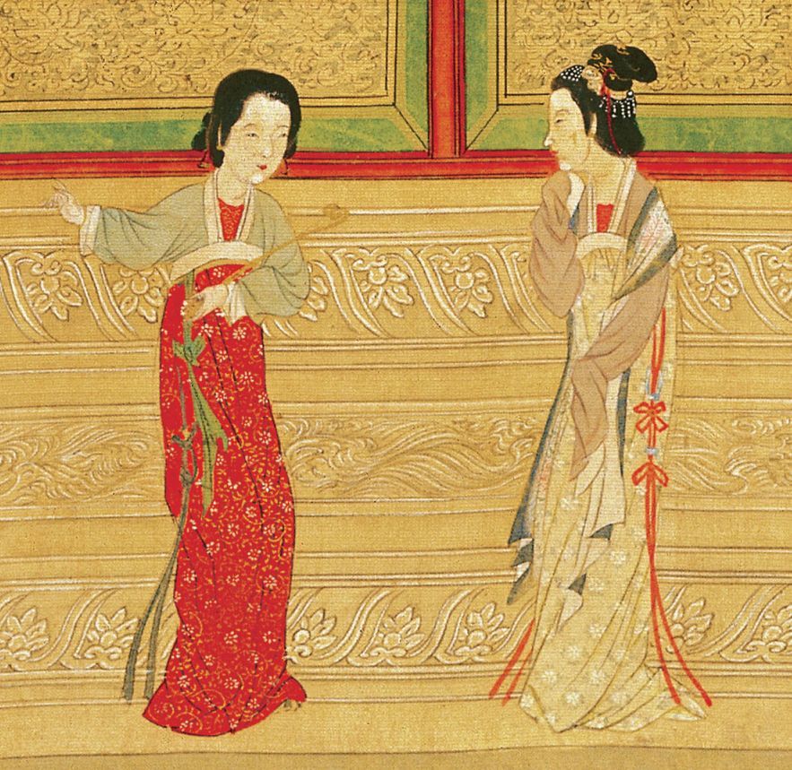 八雅轩丨艺术经典汉宫春晓图里画了些什么团扇轻挥佳人斗草忙