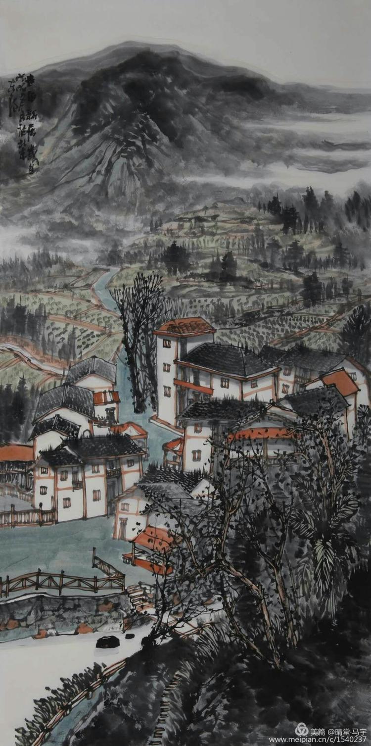 中国画名家刘东朝山水画作品欣赏
