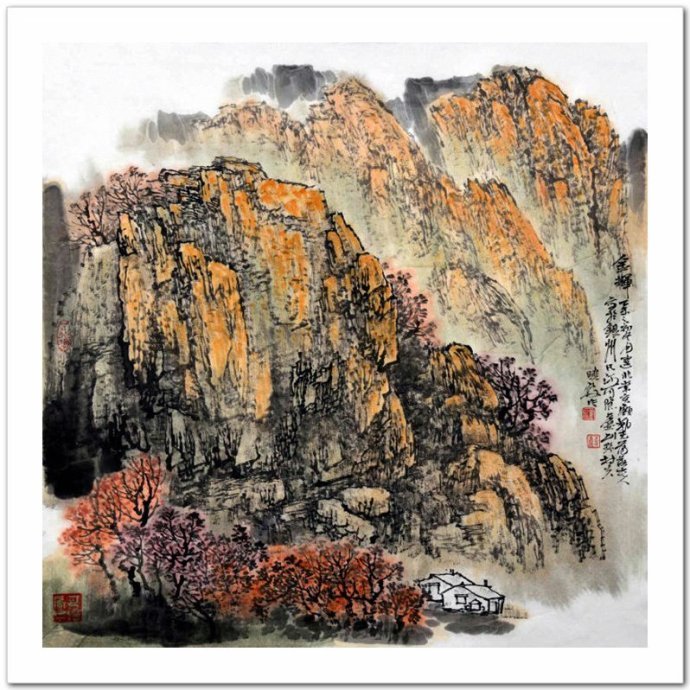 乡恋之歌中古画家杜晓波风情山水画作品赏析