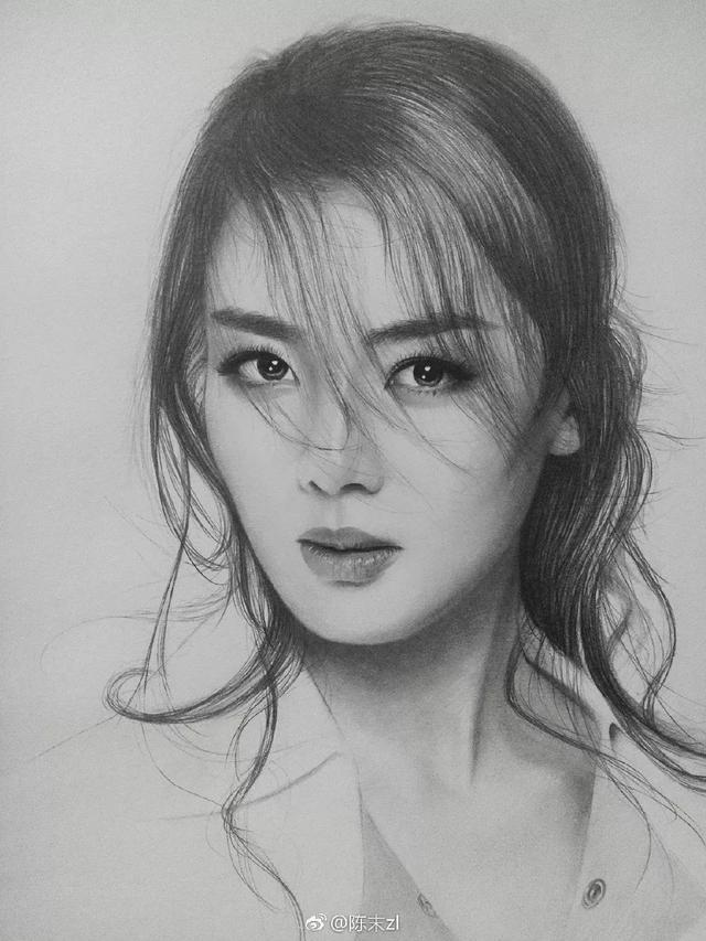 明星肖像让陈末激动万分作品点击量高达20多万的点赞数让陈末始料未及