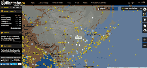 在这张地图中你可以追踪全世界的航班信息