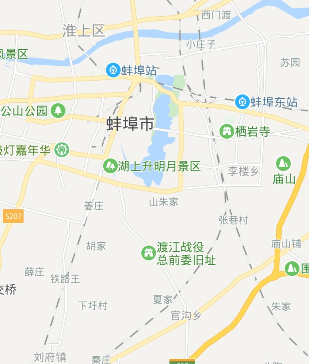 蚌埠市景区有沱湖湿地风景区,龙子湖风景区,张公山公园,津浦大塘,淮河