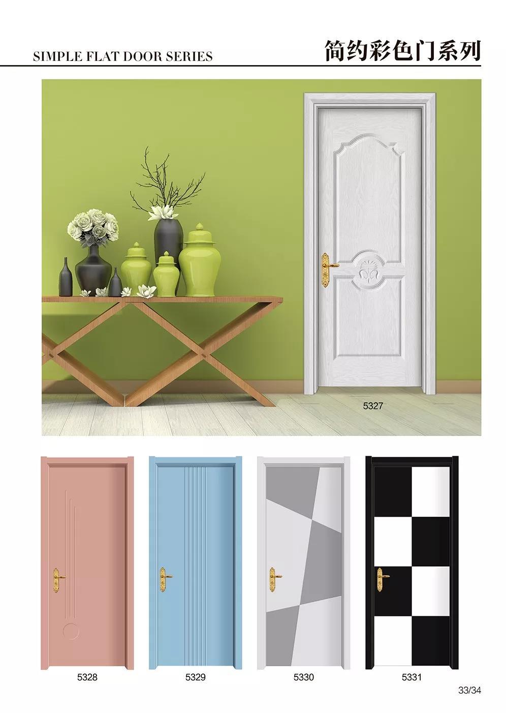 常用实木门的款式花色