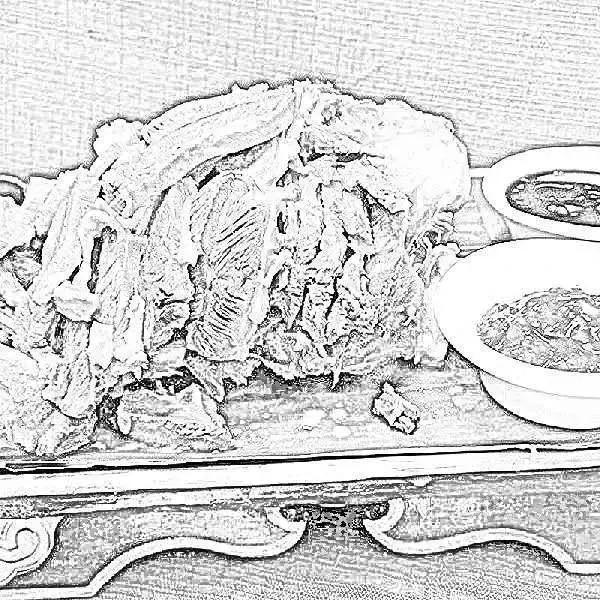 手绘内蒙古美食图片