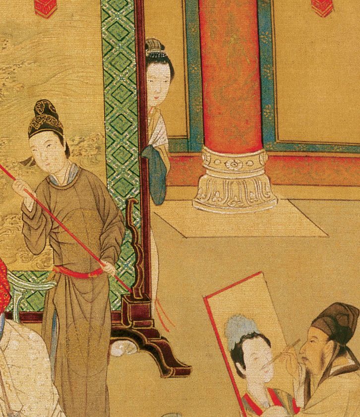 八雅轩丨艺术经典汉宫春晓图里画了些什么团扇轻挥佳人斗草忙
