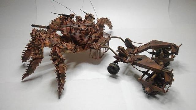 原创前有手工大佬用蟹壳拼机器人,今有日本网友用螃蟹设计坦克