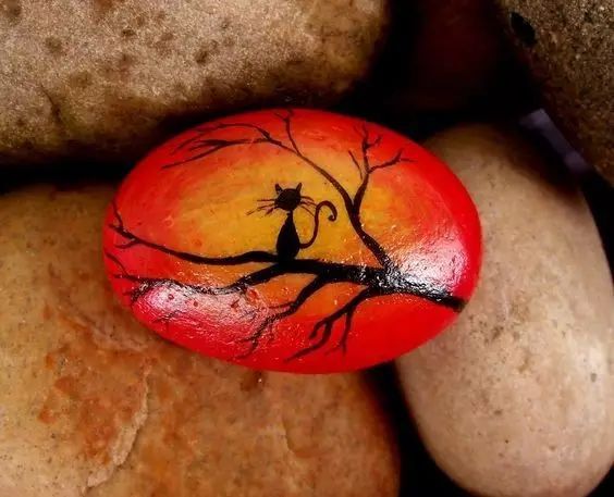 创意摆台,用石头画画,还有小教程哟!