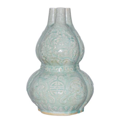 宋湖田窑影青三管葫芦瓶精品赏析