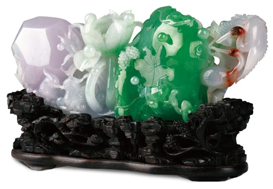 传说中的七彩翡翠比极品帝王绿还美荣获天工奖金奖