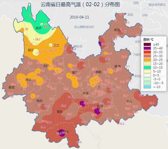 云南南部气温不断刷新今年新高 需预防高温天气带来的不利影响