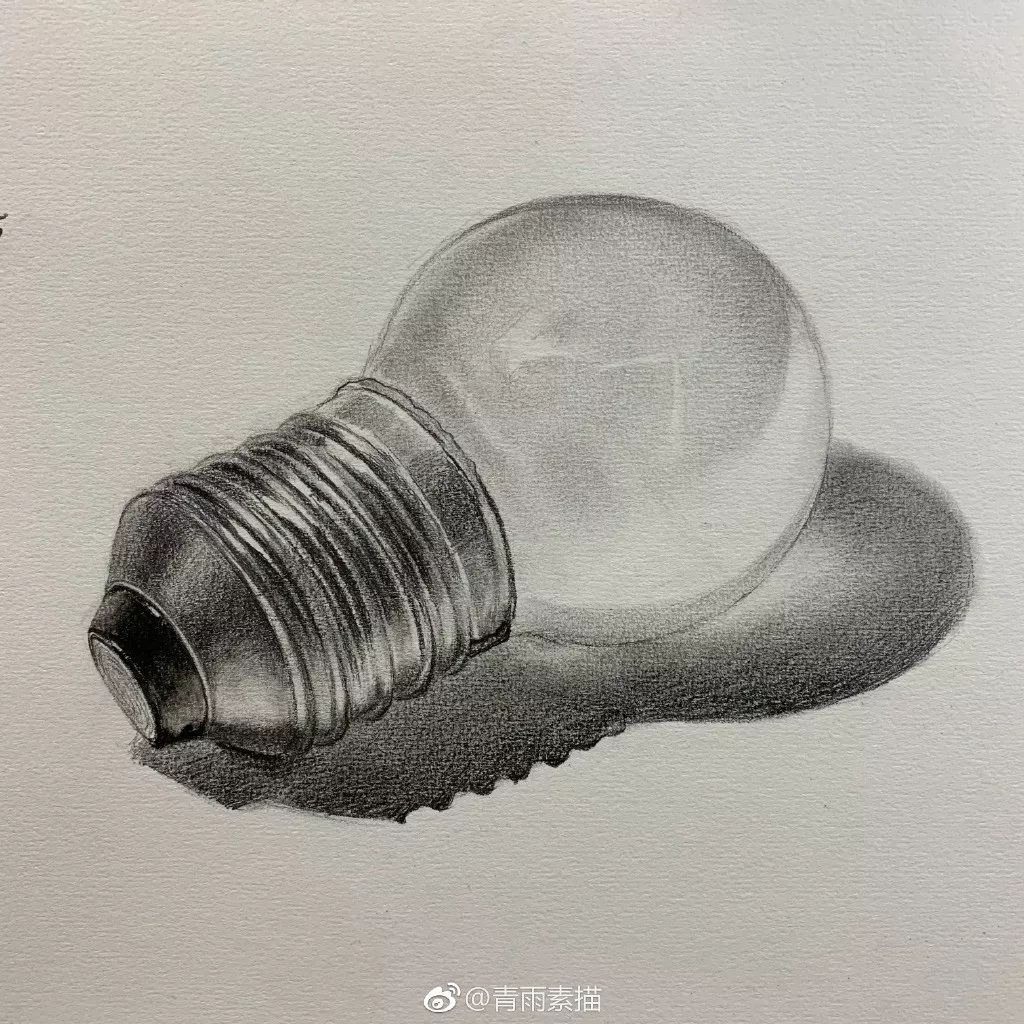 创意素描灯泡图片