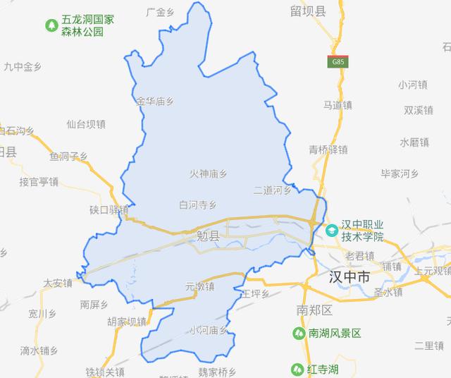 留坝县行政区划地图图片
