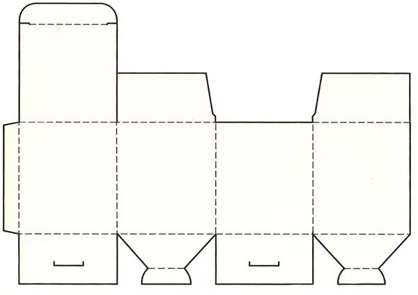 正方形纸盒平面展开图图片