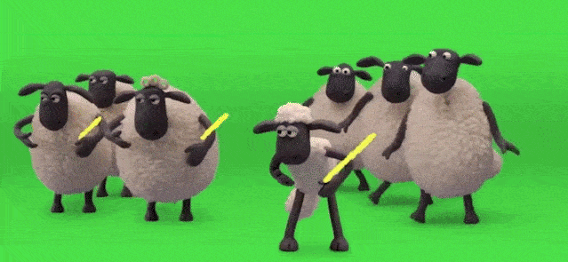 小羊跳舞动图图片
