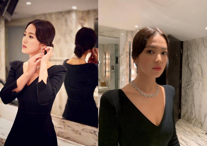 宋慧乔宣布加入中国香港电影公司,一身黑色洋装出席活动现场!
