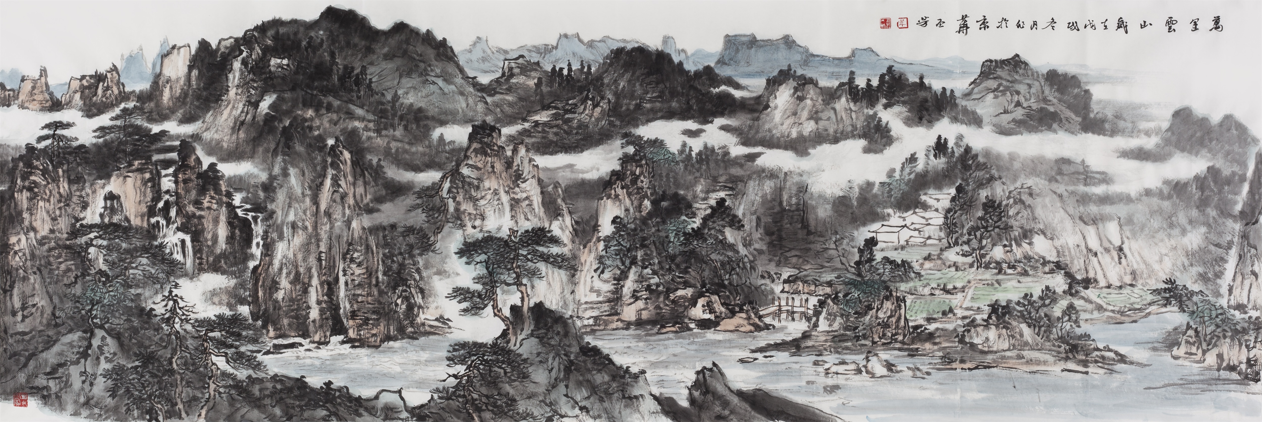 中国画名家—画家牟丕芳 山水画作品欣赏