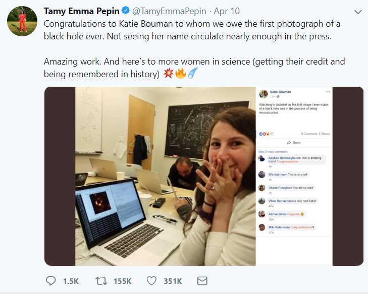 洗出黑洞照片的MIT女博士 正被互联网暴力疯狂骚扰