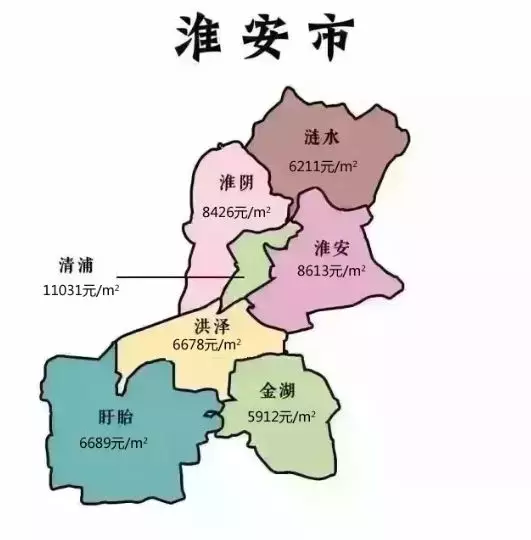 淮安区域划分分布图图片