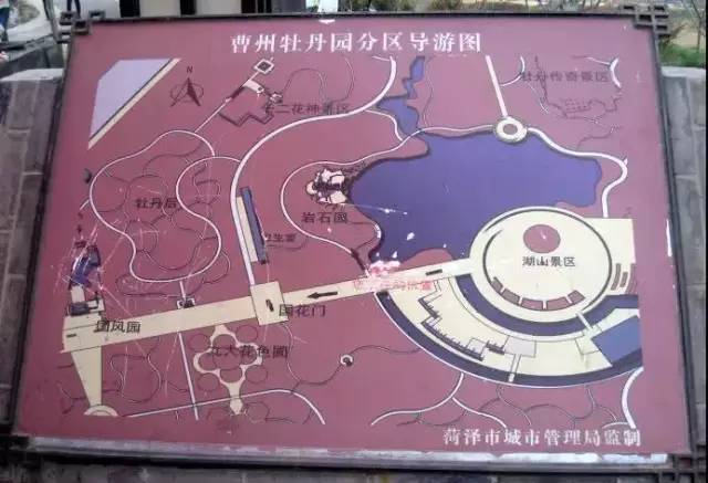 曹州牡丹园地图大门图片