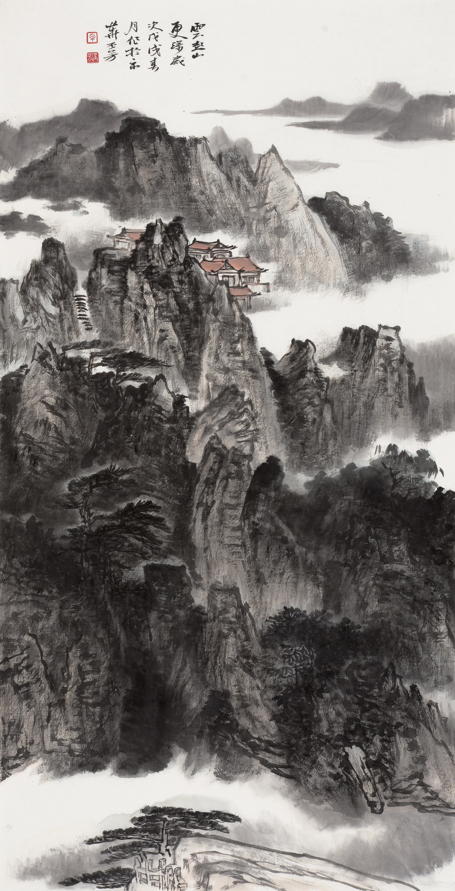 中国画名家—画家牟丕芳 山水画作品欣赏