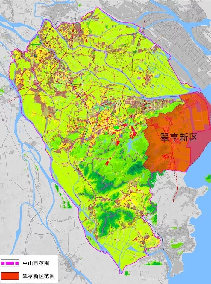 中山市翠亨新区规划图图片