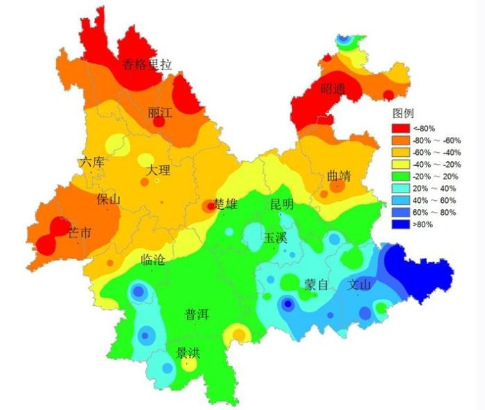 云南气候分布地图图片