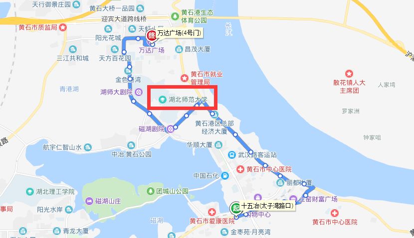 黄石42路车路线图图片