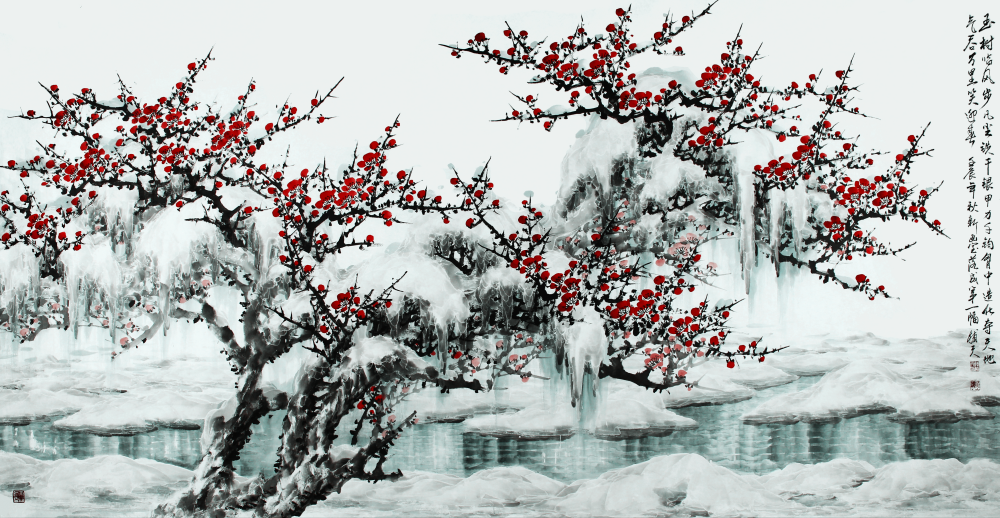 "冰霜雨雪傲寒梅—画家韩辅天的"冰雪梅花"