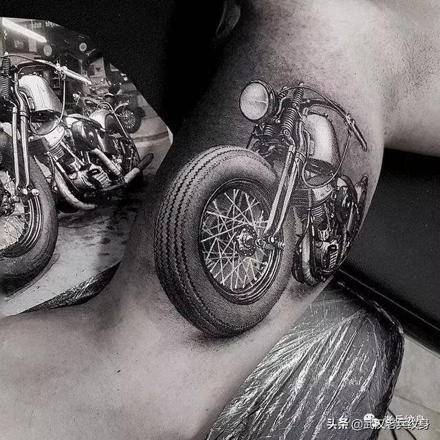 纹身素材——摩托车
