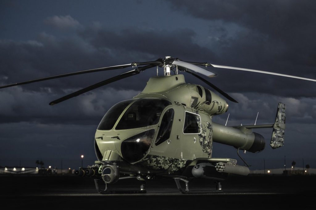 身小体轻,但攻击力很强啊,md公司推出轻型武装直升机