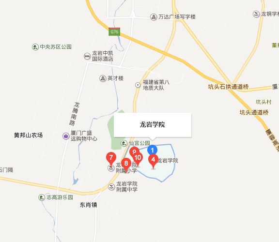 闽西职业技术学院地图图片