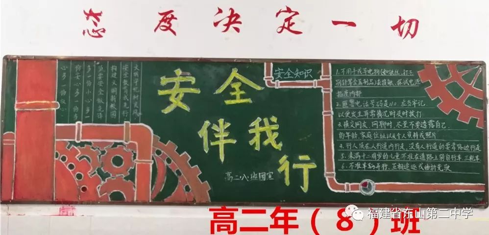 日(周)系列活动八】东山二中开展"普及安全知识,共创平安校园"黑板报