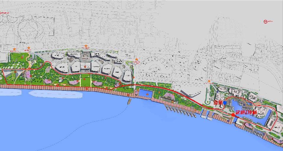 金茂北外灘項目 綠跑路線圖交通路線步行入口:公平路18號 星樂匯