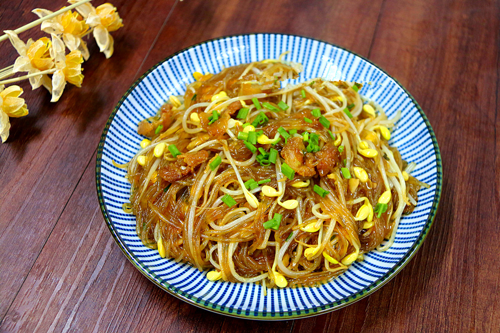 教你做美味家常菜豆芽粉丝,脆感与软糯的结合