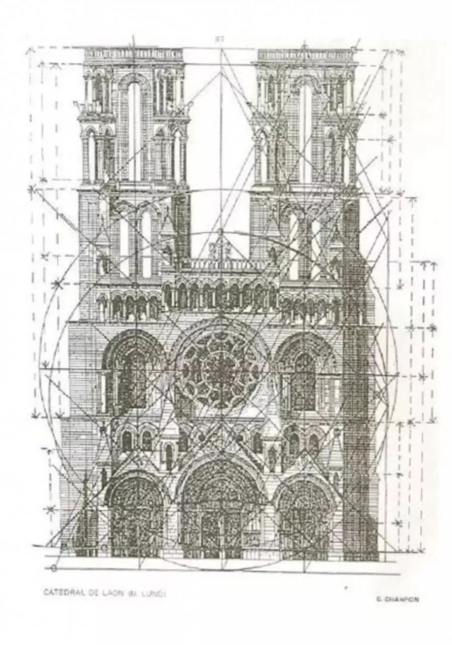 巴黎圣母院黄金分割图图片
