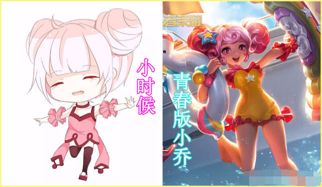 王者荣耀:峡谷英雄们小时候的造型对比,张良呆呆的造型好可爱!_蔡文姬