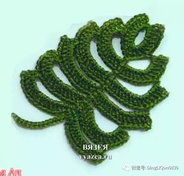 爱尔兰编织钩针叶子花图片